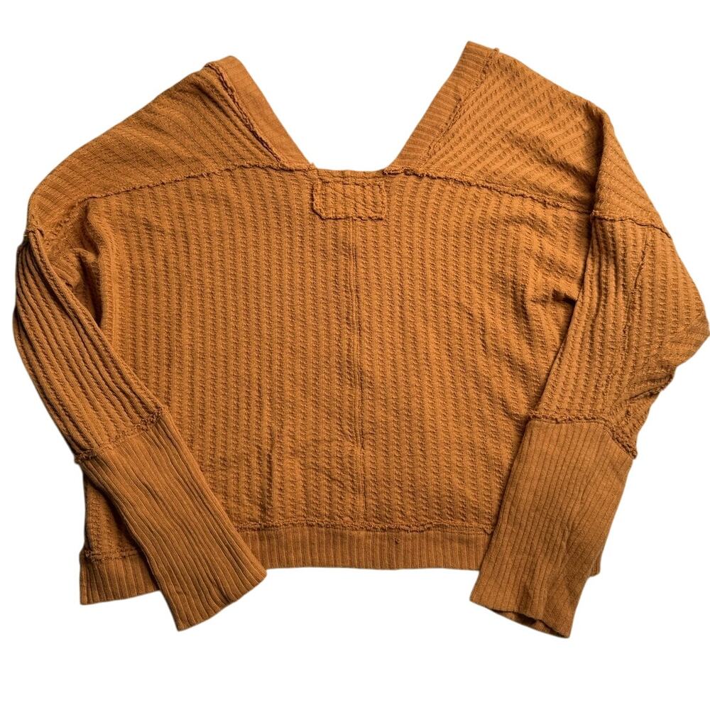 Free People New Magic Thermal Waffle Top in Pretty Penny - Picture 4 of 11